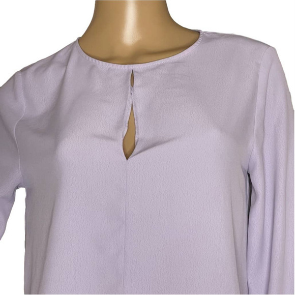 H&M Women's Bishop Sleeve Slit detail Blouse in Lilac Size 4‎ - Picture 8 of 10